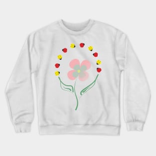 A flower juggling ladybugs Crewneck Sweatshirt